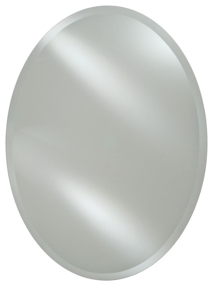 Afina Radiance Frameless Bevel Mirrors, 18x26, Oval