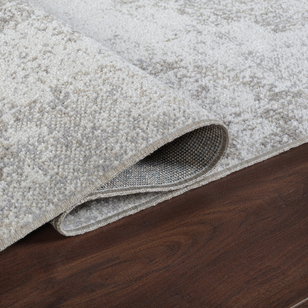 Machine Washable Henry Ivory/Grey Rug