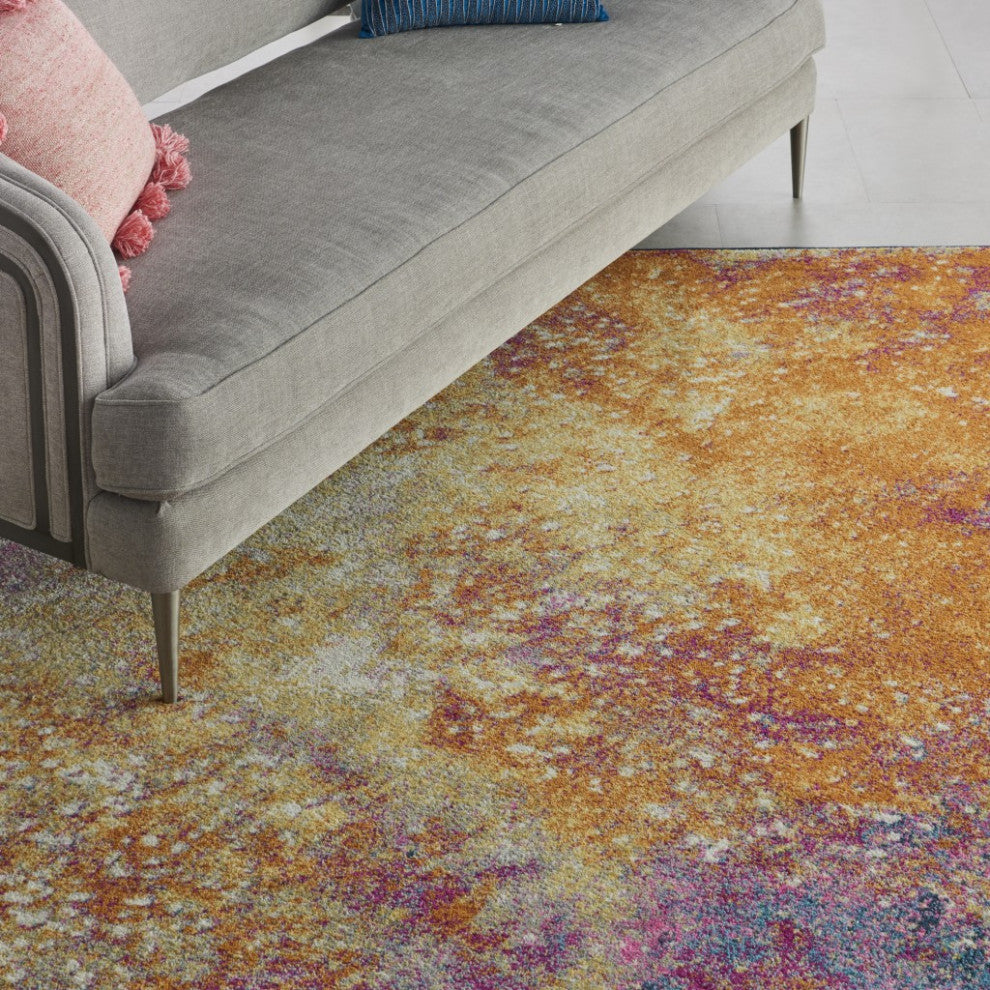 8' X 10' Sunset Abstract Power Loom Area Rug