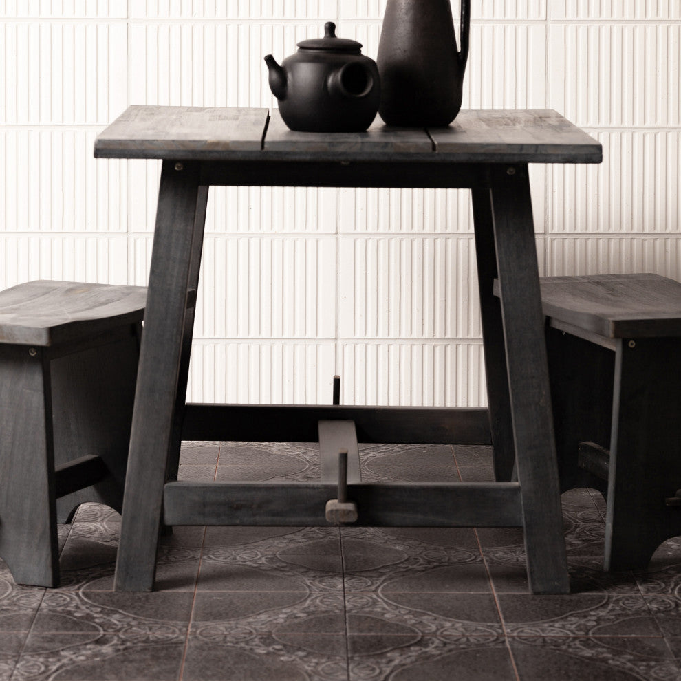 Kings Jaipur Black Ceramic Floor and Wall Tile