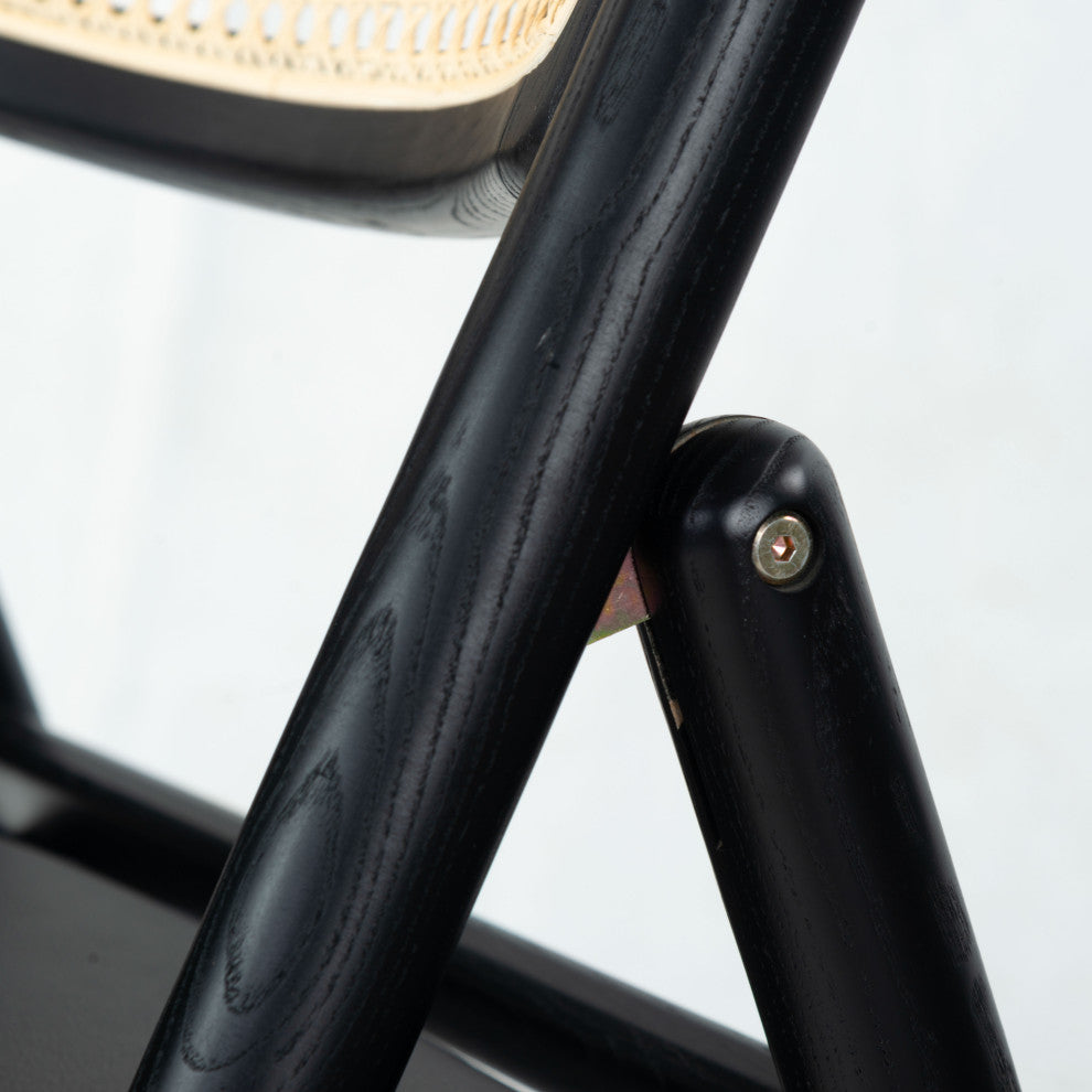 Safavieh Couture Shaylie Folding Dining Chair, Black