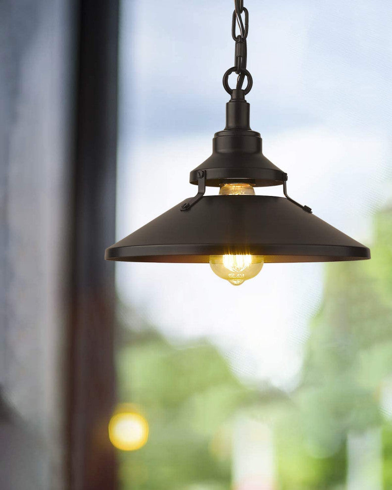 Industrial Black Pendant Light Vintage Hanging Lamp