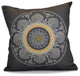 Stained Glass Geometric Print Pillow, Gray, 20"x20"