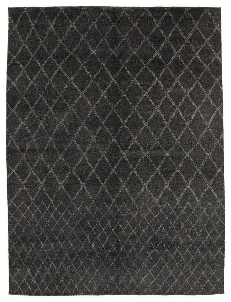 Rug N Carpet - Handmade Decorative 9' 1'' x 12' 4'' Moroccan Area Rug