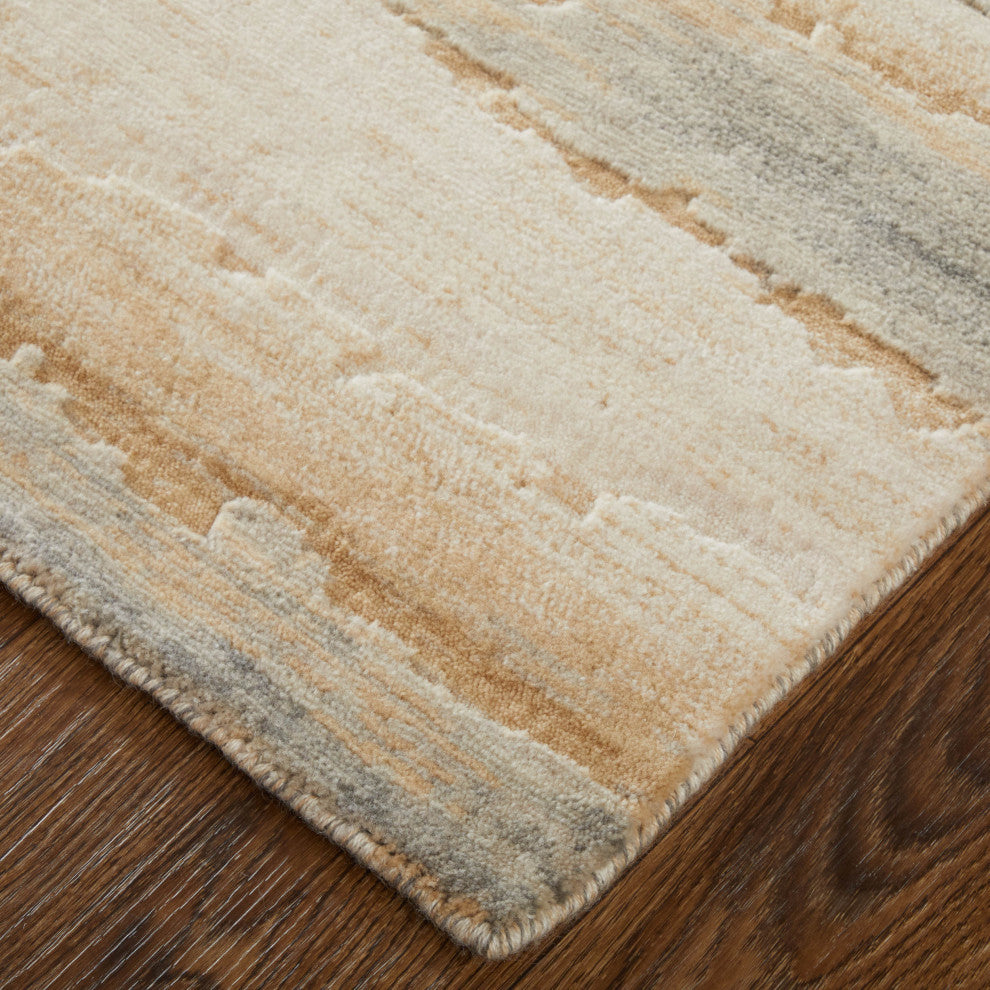 Jaxson 39PXF Modern/Industrial/Bohemian & Eclectic Area Rug, Tan/Brown, 12'x15'
