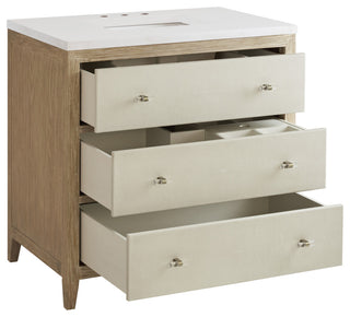 Celeste 36" Single Vanity, Sunwashed Oak, Embossed Shagreen