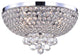 Jassko 14" Hemisphere Ceiling Lamp, Chrome