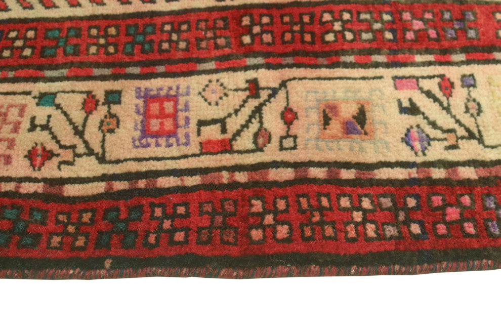 Fine Vintage Distressed Aisha Light Green/Beige Runner, 3'10x9'7