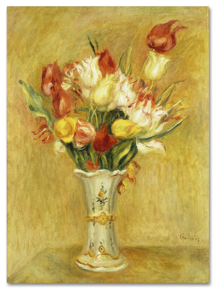 'Tulipes, 1909' Canvas Art by Pierre Renoir