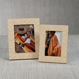 Lazarev Woven Raffia Photo Frame, 5" x 7"