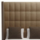 Nativa Interiors Irenne Box Tufted Bed, Brown, Ca King, High 87"
