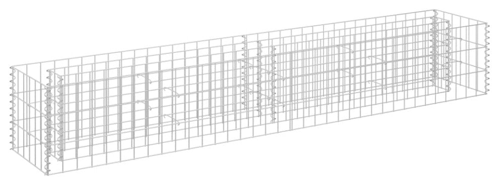 vidaXL Gabion Raised Bed Galvanized Steel 70.9"x11.8"x11.8"
