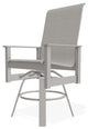Leeward Sling Balcony Height Outdoor Swivel Armchair, Deacon/Warm Gray