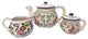 Deruta Ceramiche Sberna Frutta Cherries Tea Set with Teapot and Cream and Sugar