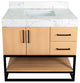 Ellis 36" Bathroom Vanity, Blonde, Top: Engineered Marble