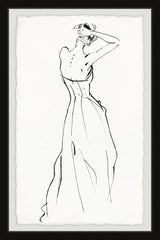 "Pretty Back" Framed Painting Print, 12"x18"