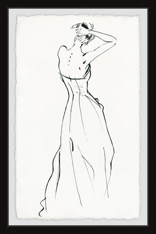 "Pretty Back" Framed Painting Print, 12"x18"
