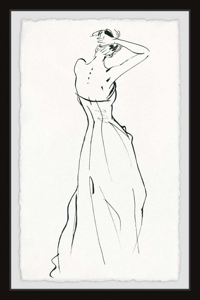"Pretty Back" Framed Painting Print, 12"x18"