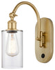 Innovations 518-1W-SG-G802-LED Clymer 1 Light 5.3" Sconce, Satin Gold