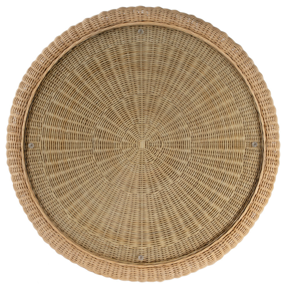 Flora Rattan Scalloped Coffee Table