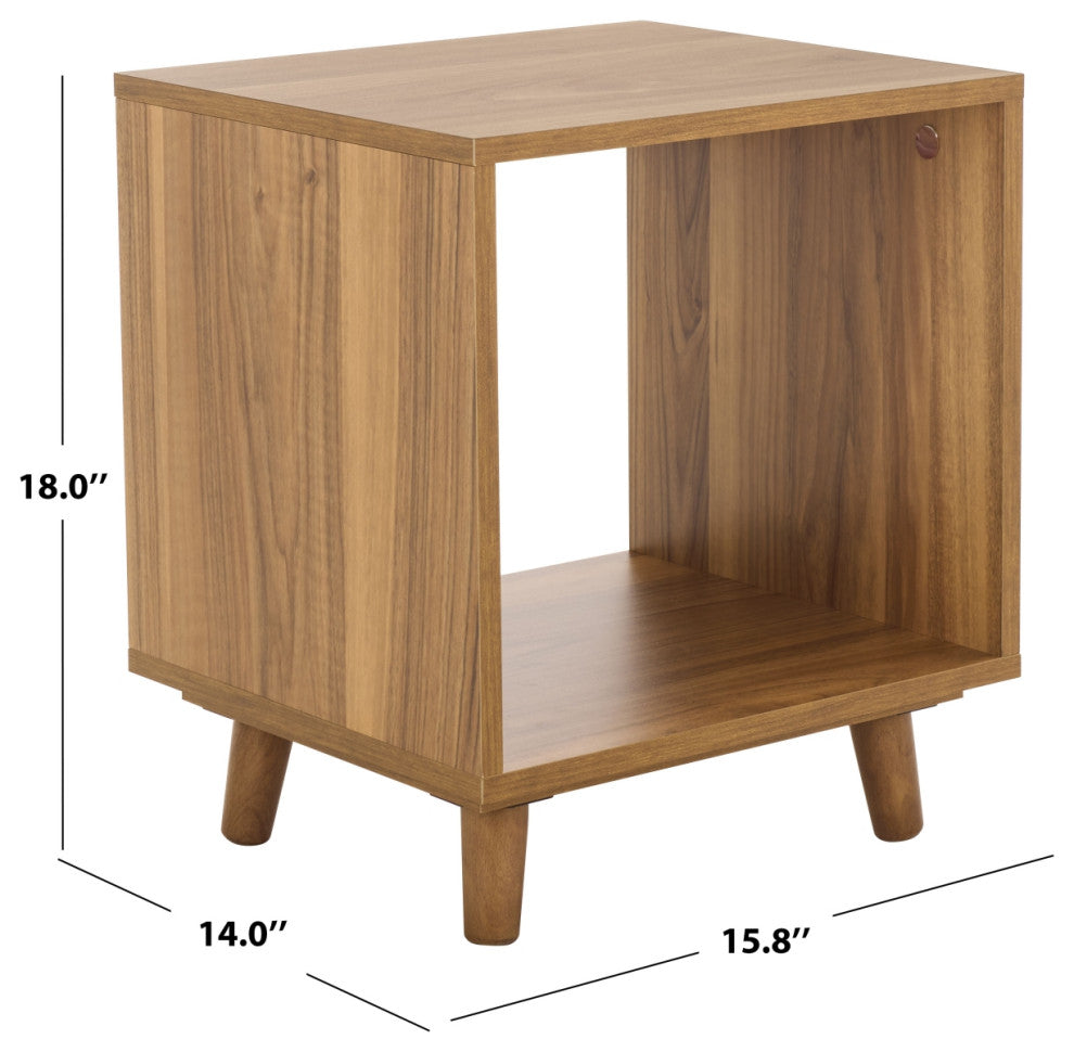 Safavieh Yona Open Shelf Accent Table, Brown Oak
