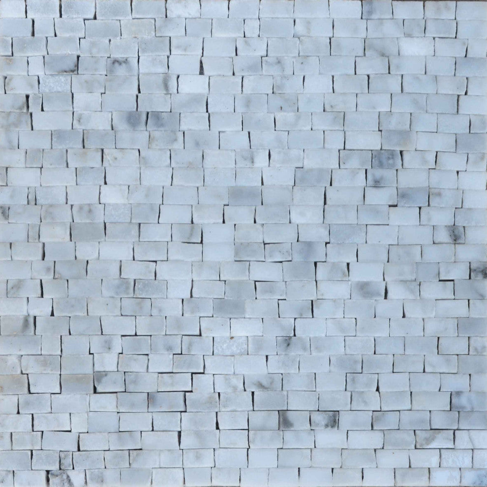 12"x12", Quartz Mosaic Sheet, Cristalino Light, 12" X 12"