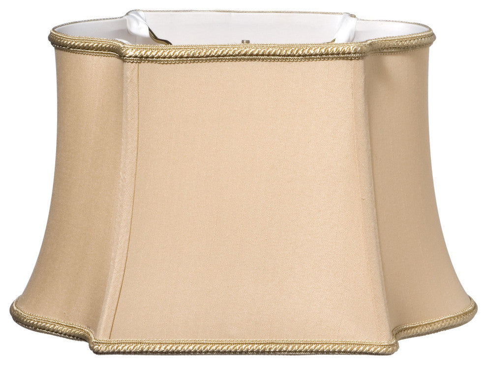14" Vintage Gold Premium Oblong Shantung Lampshade
