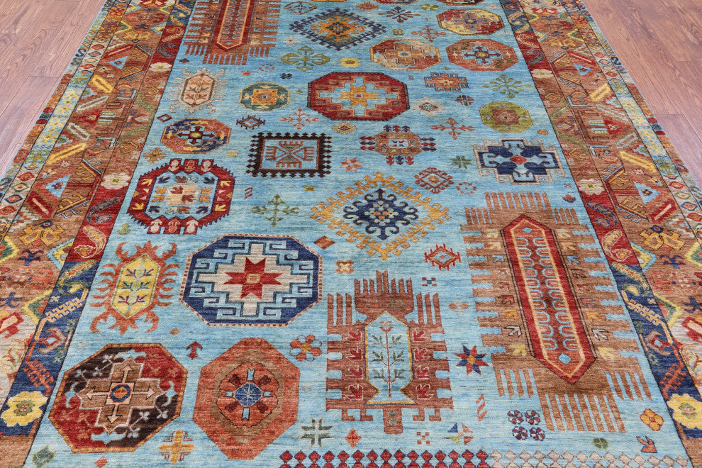 8' 3" X 11' 6" Fine Turkmen Ersari Handmade Wool Rug - Q12466