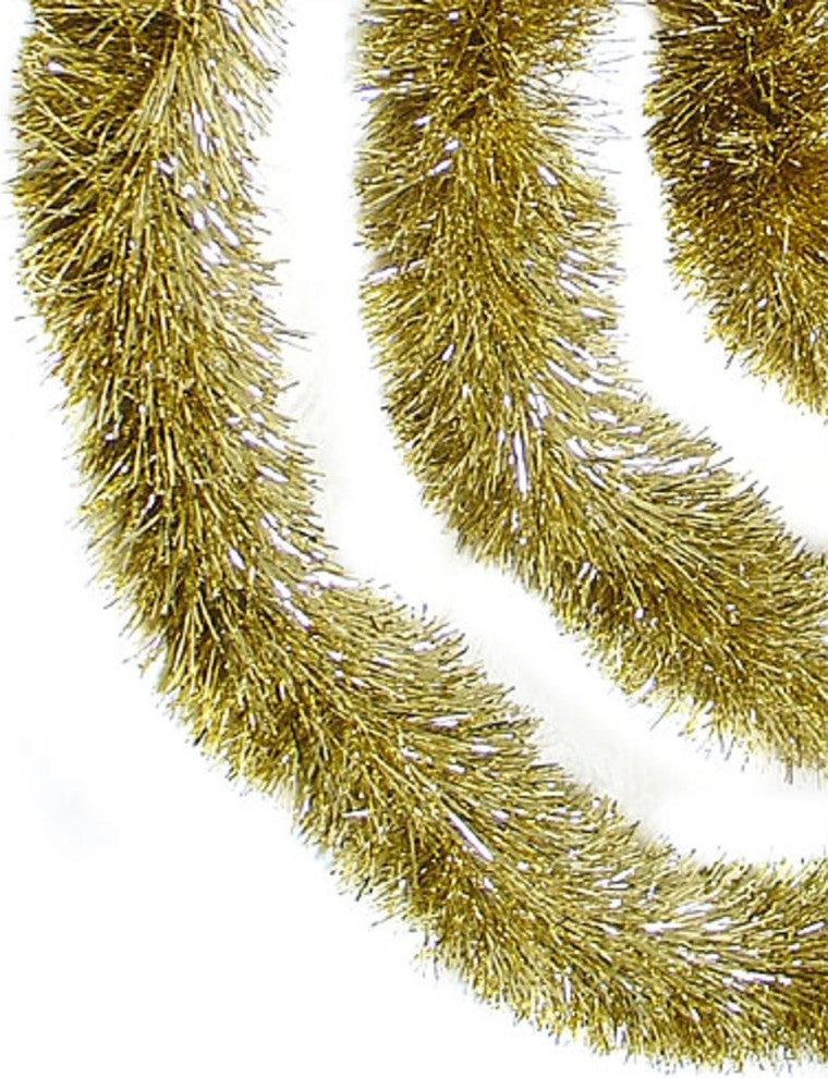 12' Soft and Sassy Champagne Gold Christmas Tinsel Garland Unlit