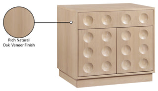 Compass Oak Veneer Nightstand, Natural