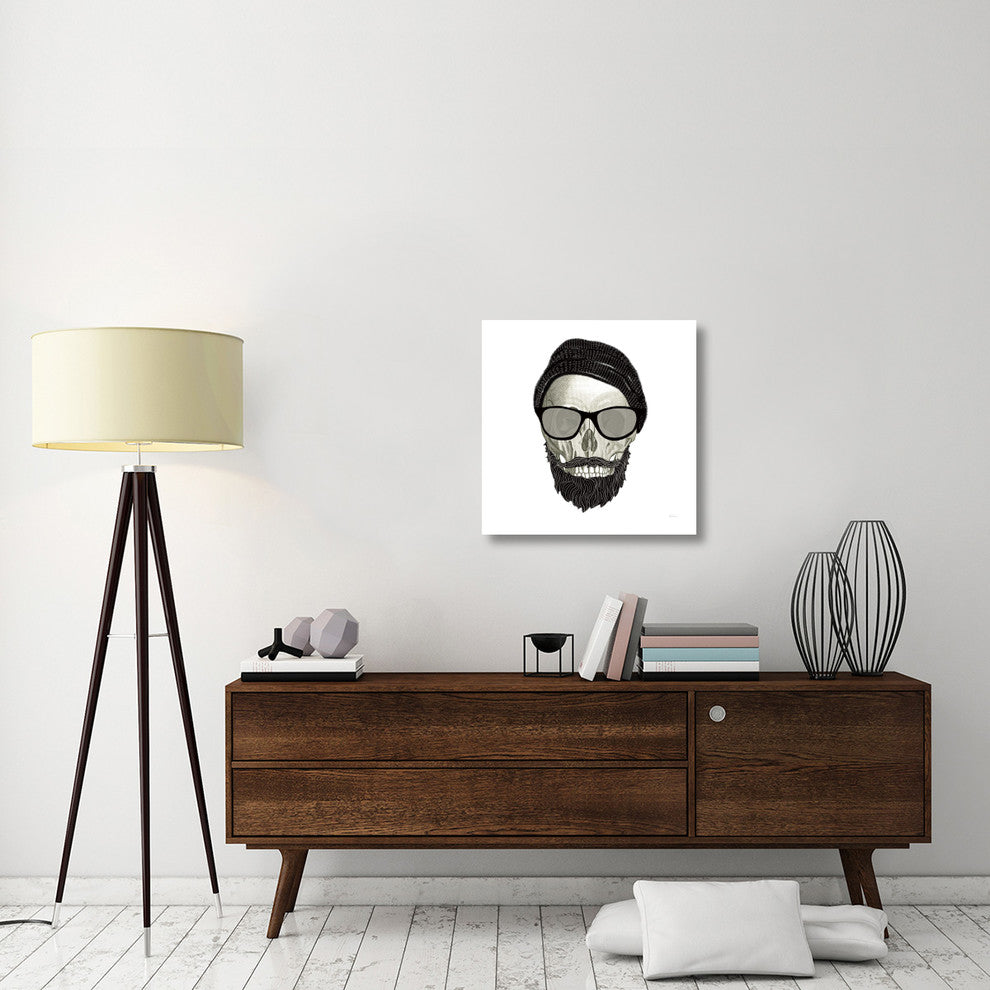 "Hipster Skull II" Digital Paper Print by Sue Schlabach, 26"x26"