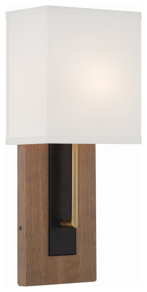 Crystorama Lighting Group BRE-A3633 Brent 15" Tall Wall Sconce - Matte Black /