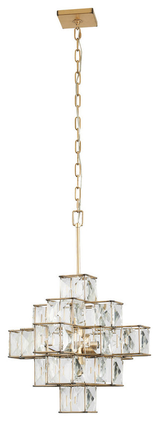 Varaluz Cubic 6-Lt Pendant - Calypso Gold