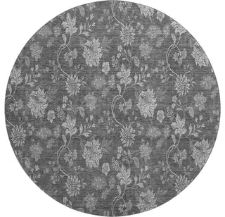 Premium Machine Washable Mayfield AMF680 Gray 8' x 8' Round Rug