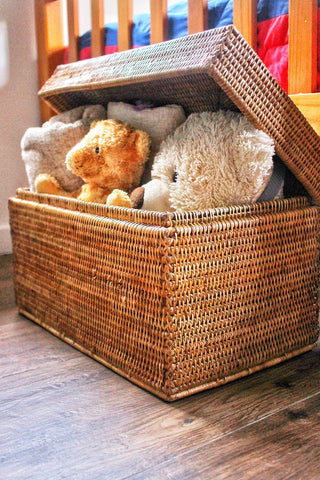 Artifacts Rattan™ Rectangular Hinged Chest/Trunk, Honey Brown, Small