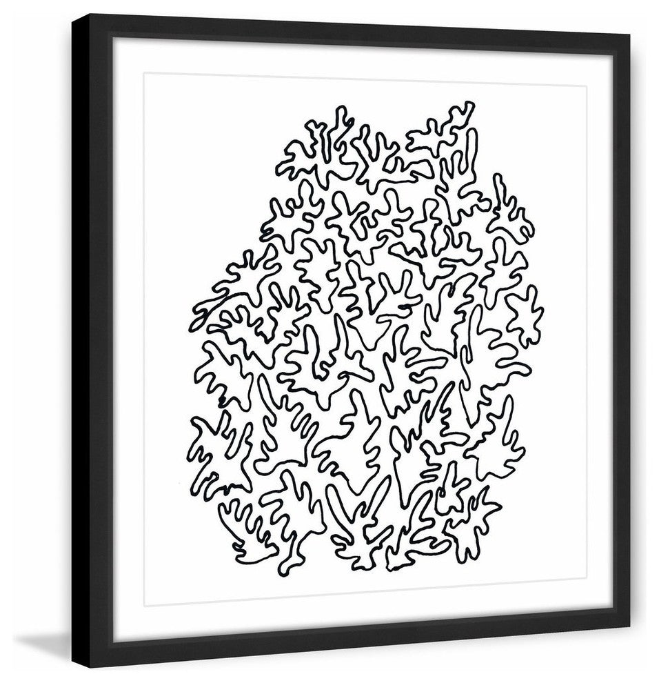 "Scribbles" Framed Painting Print, 18"x18"