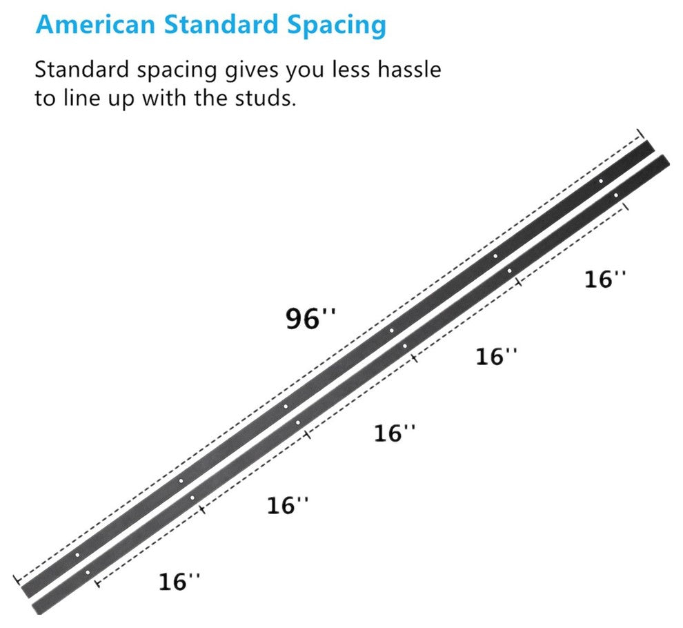 Sliding Barn Door Hardware, U Bracket Bypass, Classic Design, 8'