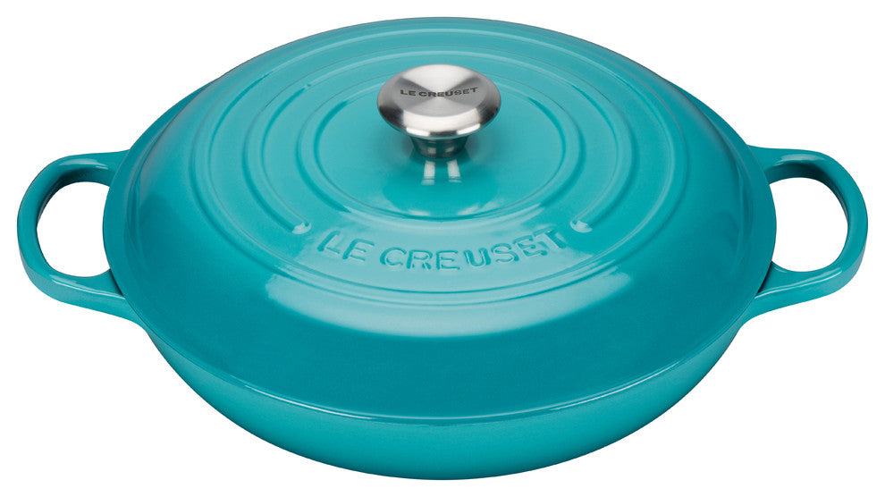 Le Creuset Signature Shallow Casserole, 26 cm, Teal