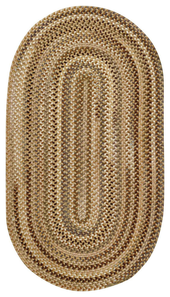 Capel Manchester Beige Hues 0048_750 Braided Rugs - 5' X 8' Oval