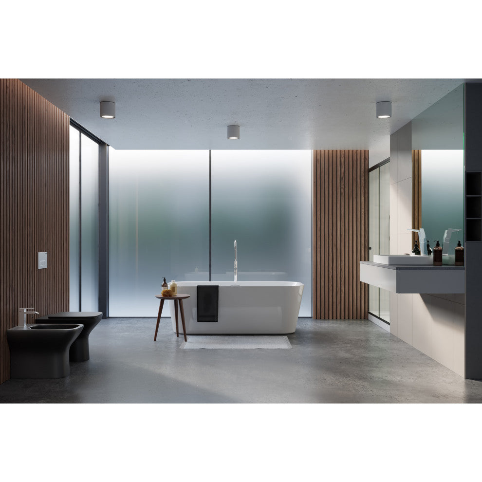 Carre 48"x36" Acrylic White, Single-Threshold, Shower Base, Right Drain