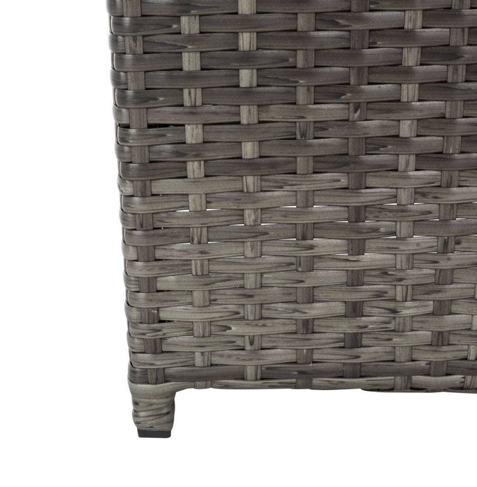 Safavieh Outdoor Mazeli Trash Bin Grey Brown