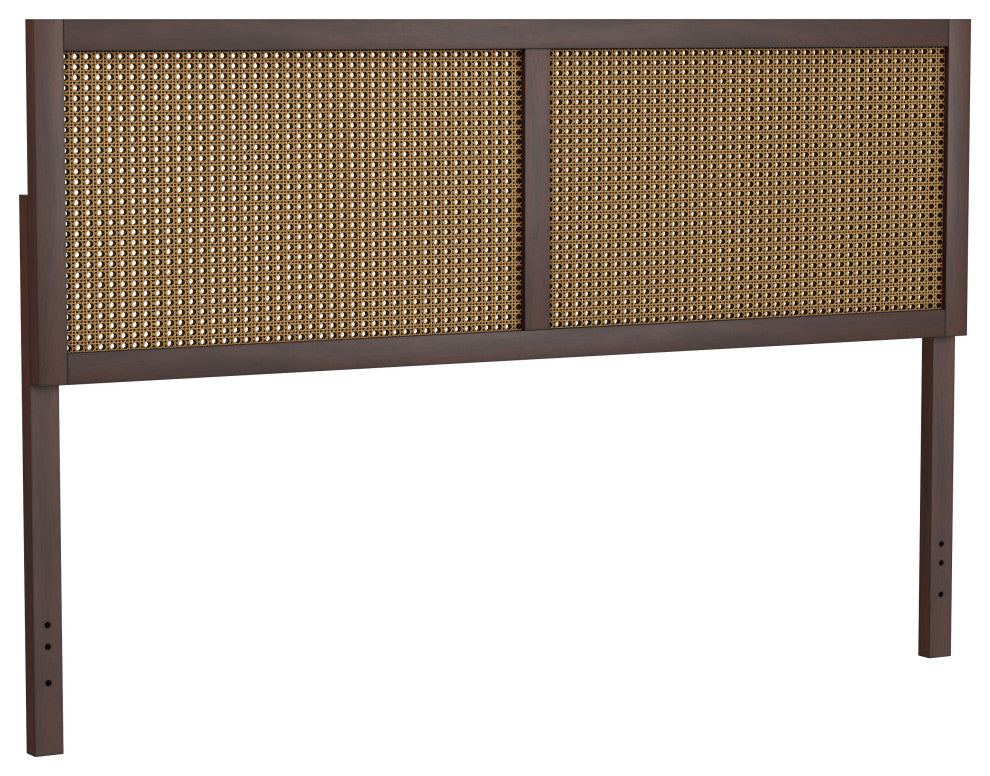 Hillsdale Serena Wood and Natural Cane Panel King Headboard