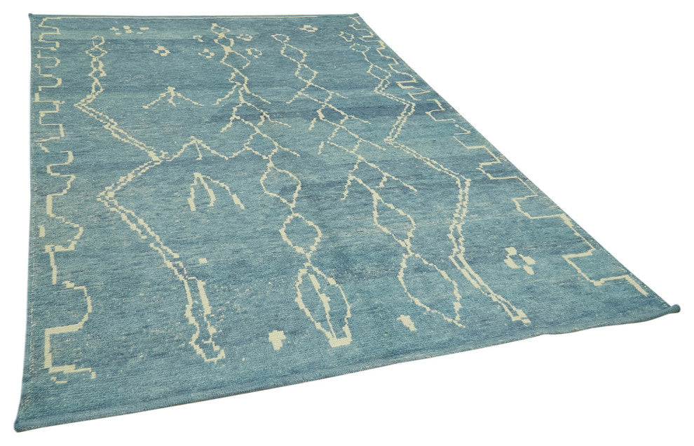 Rug N Carpet - Handmade Unique 6' 5'' x 9' 4'' Moroccan Area Rug