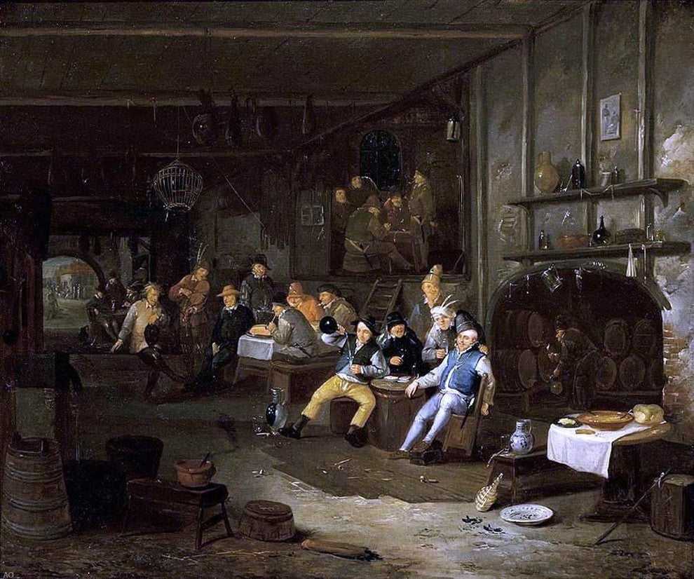 The Younger Egbert Van  Heemskerck Interior of an Inn Gallery Wrapped Canvas