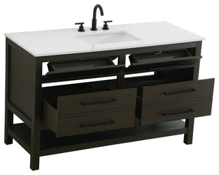Home Living 54" Single Bathroom Vanity, Mocha Brown
