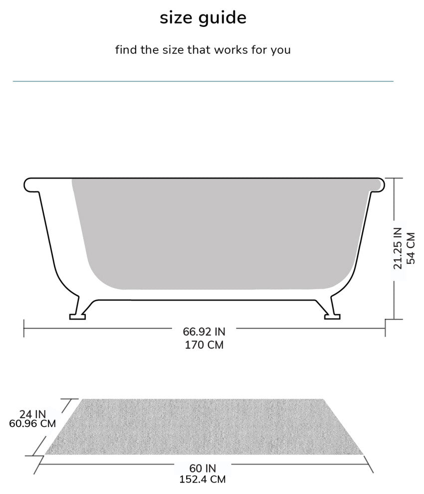 Edington Machine Tufted Bath Mat, Gray, 24x60