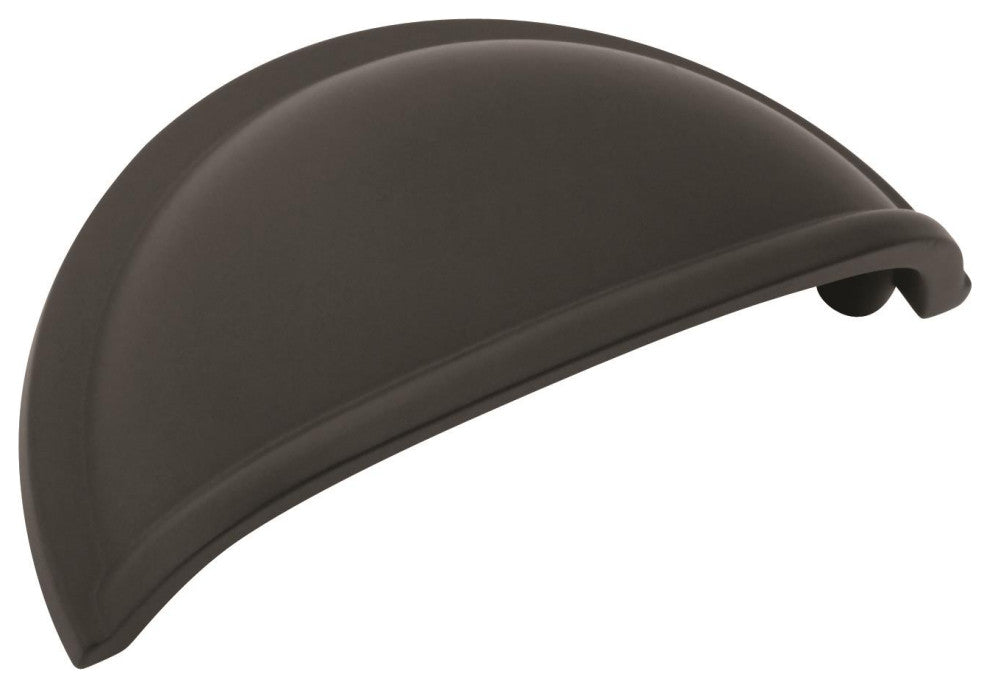 Amerock Traditional 3" 76 mm Center-to-Center Cabinet Cup Pull, Matte Black, Sin
