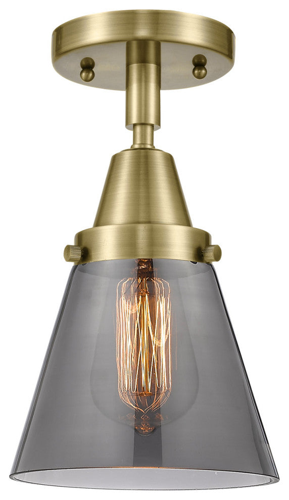 Innovations Lighting 447-1C-AB-G63 Small Cone 1 Light 6.25" Flush Mount