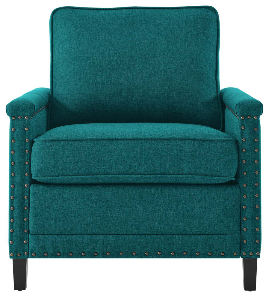 Armchair Accent Chair, Fabric, Teal Blue, Modern, Living Lounge Hospitality