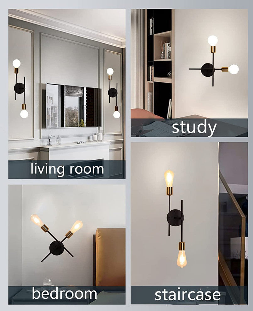 2 Light Close To Ceiling Lamp, Modern, Sputnik